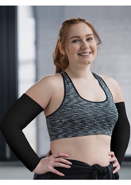 Erkekler ve Kadınlar Için 4 Çift Kol Kolluğu Uv Güneş Koruma Kolları, Siyah, Büyük Beden (Yurt Dışından) fiyatları