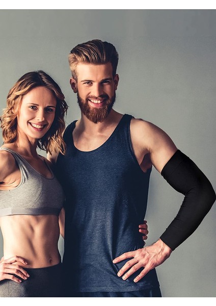 Erkekler ve Kadınlar Için 4 Çift Kol Kolluğu Uv Güneş Koruma Kolları, Siyah, Büyük Beden (Yurt Dışından) fırsatları