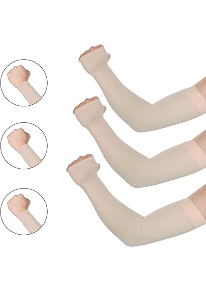 3 Çift Atletik El Kılıfı Soğutma Uv Korumalı Kol Kılıfı (Bej) (Yurt Dışından) fiyatları