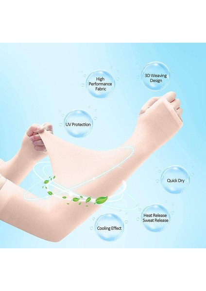 3 Çift Atletik El Kılıfı Soğutma Uv Korumalı Kol Kılıfı (Bej) (Yurt Dışından) fırsatları