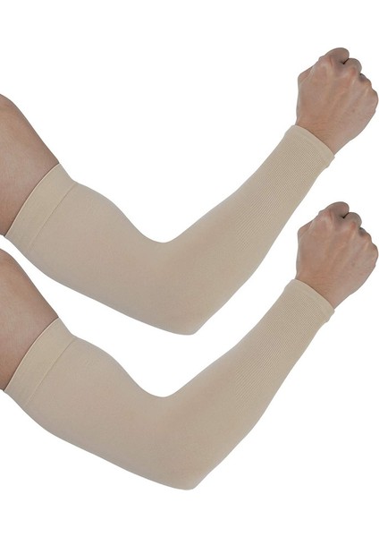 2 Çift Güneş Korumalı Soğutma Kolluğu Sıkıştırma (Açık Bej) (Yurt Dışından)