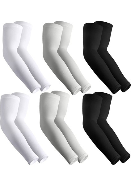 6 Çift UPF50+ Güneş Uv Korumalı Kol Için Soğutma Kılıfları (3 Renk) (Yurt Dışından)