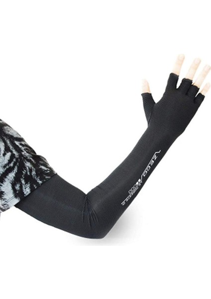 2 Çift Uv Korumalı Eldivenli Kol Kovanı Bisiklet Buz Kol Kovanı Parmaksız, Siyah (Yurt Dışından) fırsatları