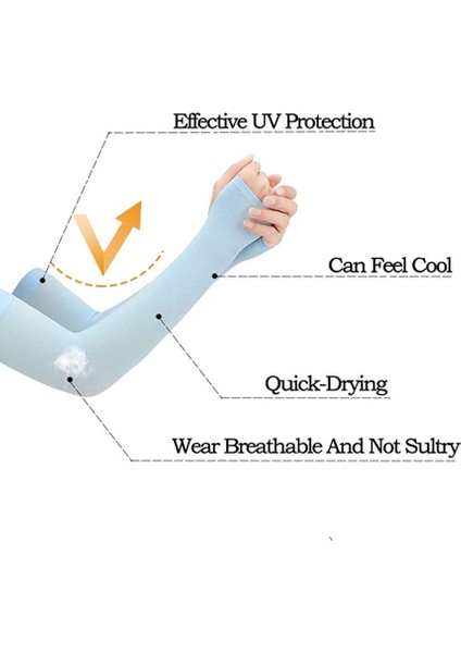 8 Çift Güneş Uzun Kollu Uv Korumalı Serinletici Kol Kollukları（4 Renk） (Yurt Dışından) modelleri