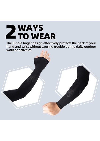 1 Çift Erkekler Kadınlar Için Soğutucu Kol Kolları Kol Dövmesini Kapatmak Için Uv Korumalı Güneş Kolları ， Siyah ， M (Yurt Dışından) indirimleri