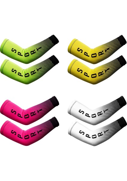 Erkekler Kadınlar Için 4 Çift Uv Güneş Korumalı Kol Kolluğu,m,style2 (Yurt Dışından)
