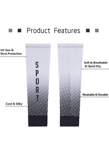 Erkekler Kadınlar Için 4 Çift Uv Güneş Korumalı Kol Kolluğu,m,style2 (Yurt Dışından) fiyatları