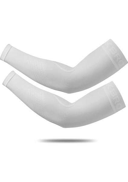 1 Çift Kol Kolluğu Güneş Koruması Serinletici Sürüş Kolluğu Başparmak Delikli Kol Kapağı, Beyaz, Xl (Yurt Dışından)