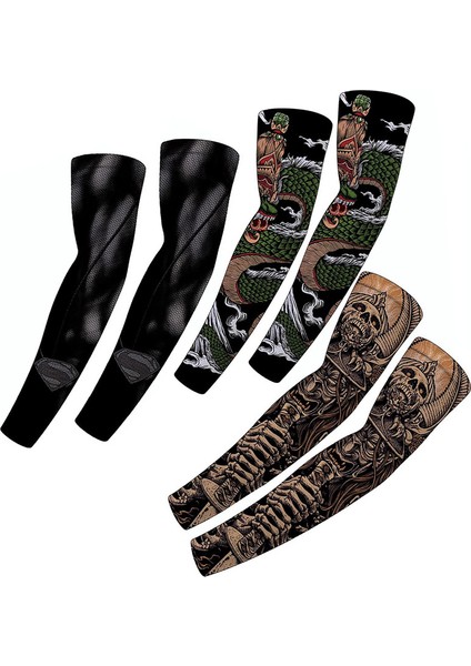 3 Çift, Unisex Upf 50+Spor Güneş Koruyucu Kılıf, Xl (Yurt Dışından)