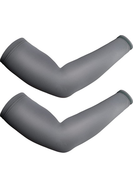 1 Çift Spor Sıkıştırma Kolluğu, Uv Korumalı Erkek ve Kadın Kol Kılıfı, Gri, M (Yurt Dışından)