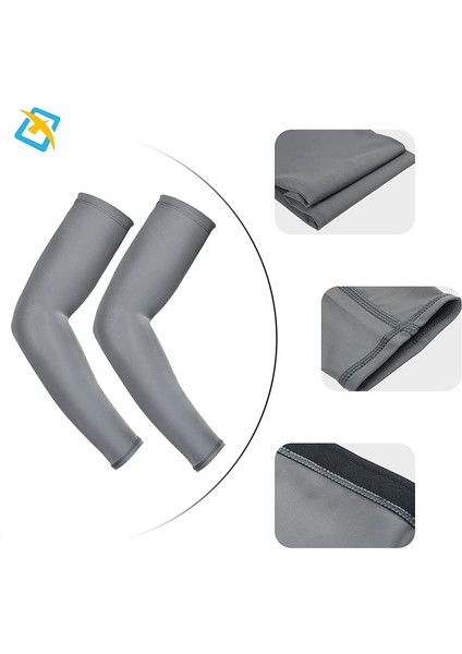 1 Çift Spor Sıkıştırma Kolluğu, Uv Korumalı Erkek ve Kadın Kol Kılıfı, Gri, M (Yurt Dışından) indirimleri