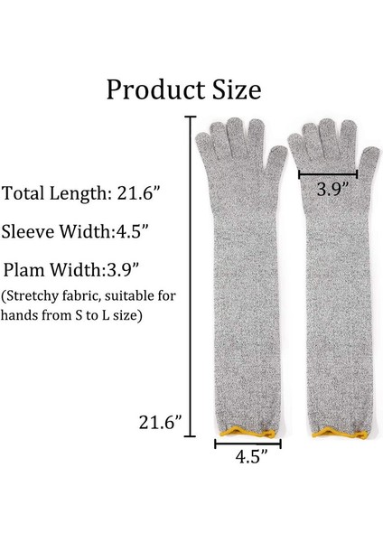 1 Çift Tam Parmaklı Bahçe Kollukları, Eldiven Koruyucu Kol Kollukları, Gri (Yurt Dışından) fiyatları