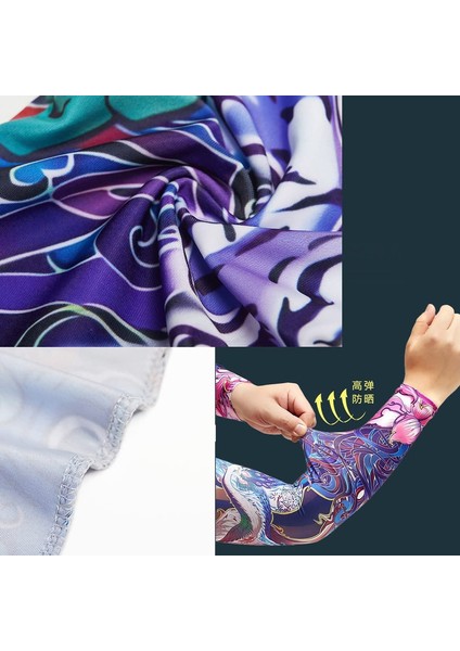 4 Çift Kol Kolluğu Spor Sıkıştırma Soğutma, Uv Güneş Koruması Kaymaz Kol Kolluğu, Style2 (Yurt Dışından) modelleri