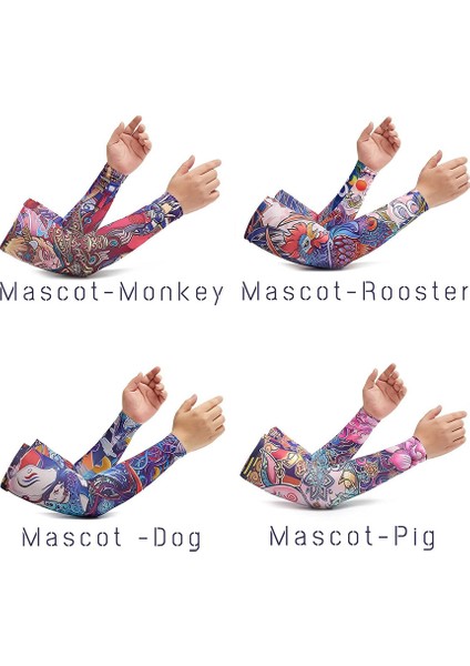 4 Çift Kol Kolluğu Spor Sıkıştırma Soğutma, Uv Güneş Koruması Kaymaz Kol Kolluğu, Style2 (Yurt Dışından) fırsatları