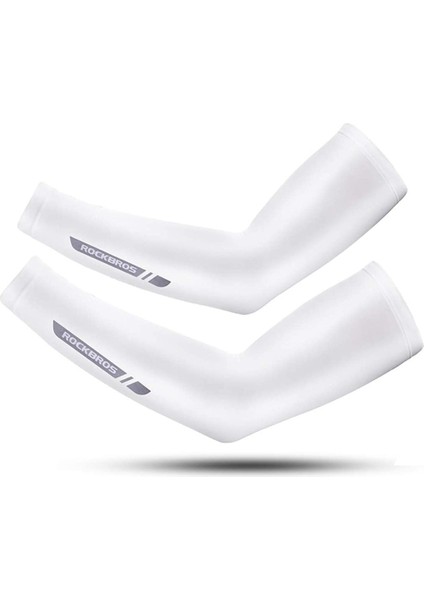 1 Çift Güneş Korumalı Kol Kollukları Soğutma Koşu Golf Balıkçılık Bisiklet Kol Kollukları, M, Beyaz 2 (Yurt Dışından)