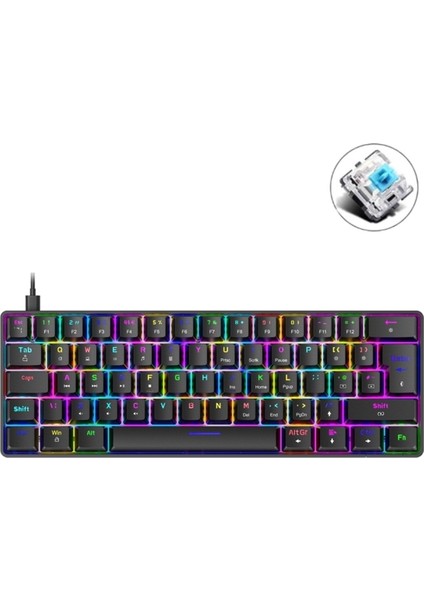 T60 Siyah Kırmızı Switch Rgb Klavye Kablolu Gaming Oyuncu Klavyesi