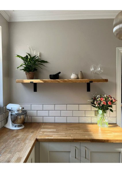 9X160 cm Tekli Demir Ayaklı Raf