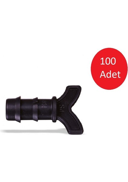 Kör Tapa 16 mm Kurtağzı Kör Tapa Sulama Damlama Ekipmanları (100 Adet)