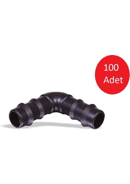 Kurtağzı Dirsek 16*16 Kurtağzı Dirsel Sulama Damlama Ekipmanları (100 Adet)