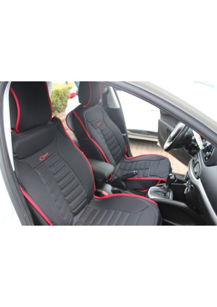 mitsubishi Colt Lüx Oto Koltuk Minderi Ön Arka 5'li Set 5star Serisi Siyah Kırmızı indirimleri