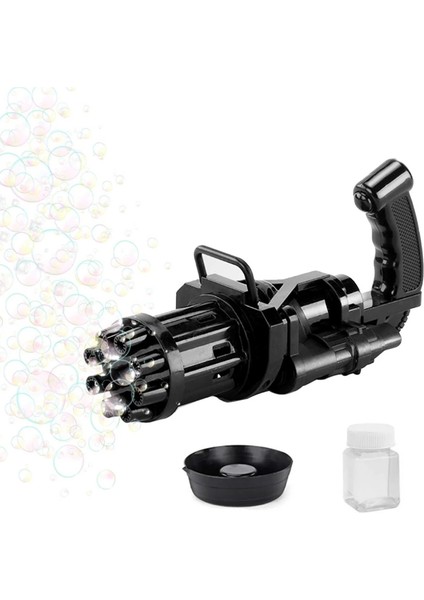 Pilli Köpüklü Oyuncak Köpük Baloncuk Makinesi Tabancası + Baloncuk Likitli