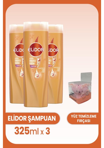 Superblend Onarıcı Bakım Şampuanı 325 Ml X 3 Adet Ve Yüz Fırçası