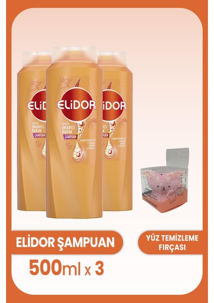 Superblend Şampuan Onarıcı Bakım 500 Ml X 3 Adet Ve Yüz Fırçası