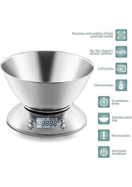 LCD Ekran Elektronik Dijital Mutfak Terazisi Inox Hassas Mutfak Tartısı fiyatları