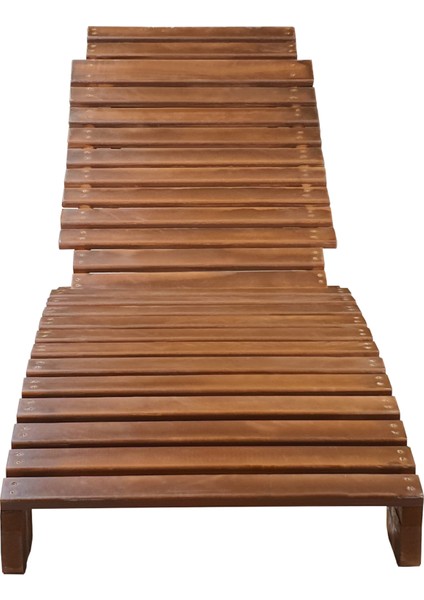 Ahşap Katlanabilir Yatar Şezlong 3 Kademe Plaj Yatağı Minder Dahil (Ceviz - Gri) modelleri