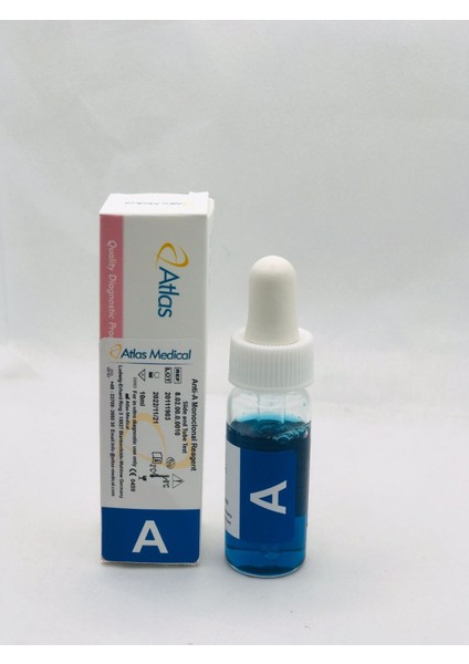 Anti-A Monoklonal Reajan (Titer: 1/512), 10 Ml/ Şişe, 1 Şişe/karton Kutu