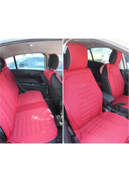 ford Galaxy Lüx Oto Koltuk Minderi Ön Arka 5'li Set 5star Serisi Kırmızı
