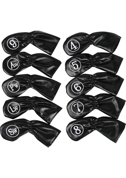 10PCS Golf Demir Kapakları Set Sargı Çorap Suya Dayanıklı Golf Kulübü Kafa Kapakları (Yurt Dışından) fırsatları