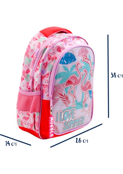 2 Bölmeli Flamingo Pembe Okul Sırt Çantası (MU-7211) fiyatları
