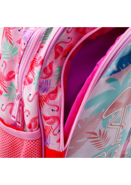 2 Bölmeli Flamingo Pembe Okul Sırt Çantası (MU-7211) modelleri