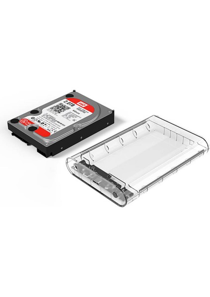 USB 3.0 Micro B Şeffaf 2.5” 3.5” Inch Sata SSD Hard Disk Kutusu