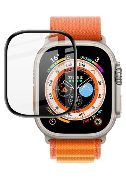 Apple Watch Ultra 49MM 3D Full Kaplama Ekran Koruyucu Pet+Pmma