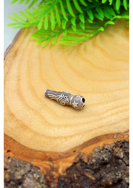 Tuğra Işlemeli 925 Ayar Gümüş Tesbih Imamesi 201022249