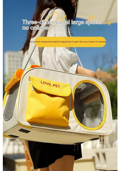 Kedi Sırt Çantası Pets Kedi Evi Sırt Çantası-Sarı (Yurt Dışından)