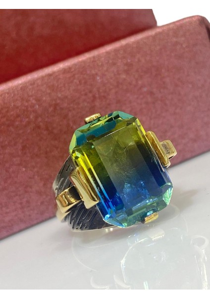 El Üretim Doğal Alexandrite Taş Otantik 925 Ayar Gümüş Yüzük fırsatları
