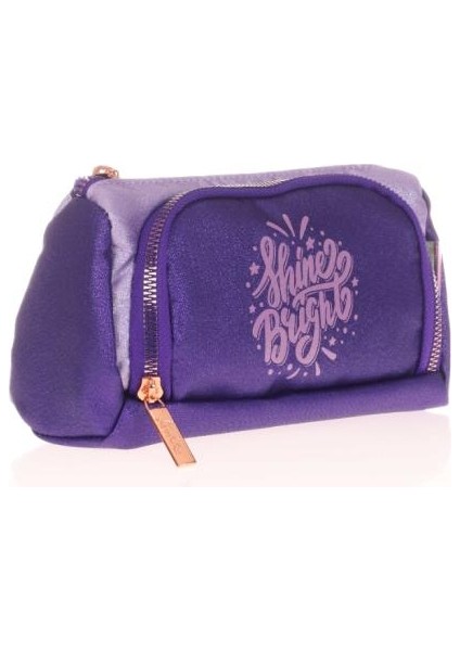 Sparkle Plump Kalem Çantası (Duble Lila)