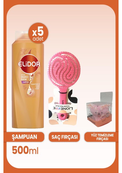 Superblend Şampuanı Anında Onarıcı 500 Ml X 5 Adet Ve Saç Ve Yüz Fırçası