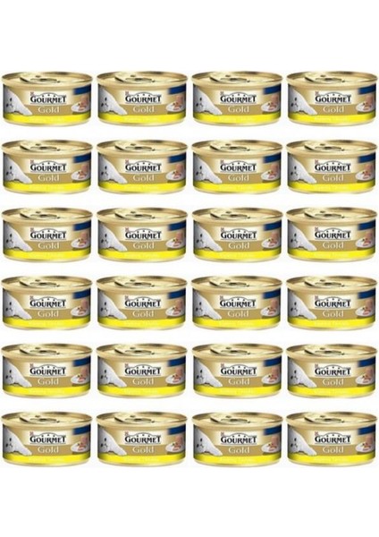 Gold Kıyılmış Tavuklu Konserve Yetişkin Kedi Maması 24 x 85 G