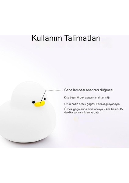 Tuan Tuan Ördek Yatak Odası Dekoratif Gece Lambası (Yurt Dışından)