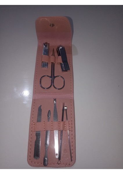 Tırnak Bakım Manikür Pedikür Set 8 Parça Çantalı Bakım Seti