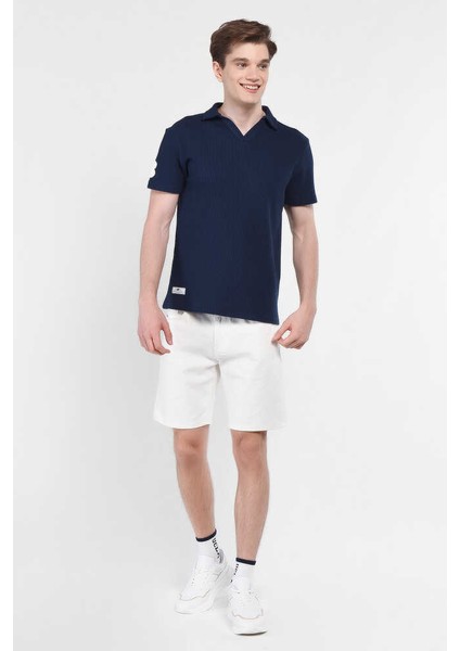 Russel Lacivert Polo Yaka Baskılı Erkek Tshirt indirimleri