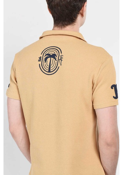 Russel Kahve Polo Yaka Baskılı Erkek Tshirt fiyatları