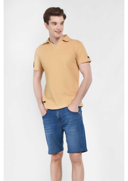 Russel Kahve Polo Yaka Baskılı Erkek Tshirt fırsatları
