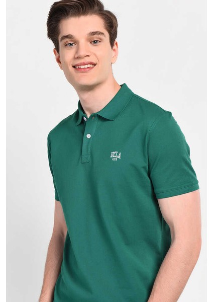 Lakes Yeşil Polo Yaka Nakışlı Erkek Tshirt fırsatları