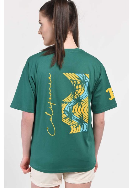 Paradıso Yeşil Bisiklet Yaka Baskılı Kadın Tshirt fiyatları