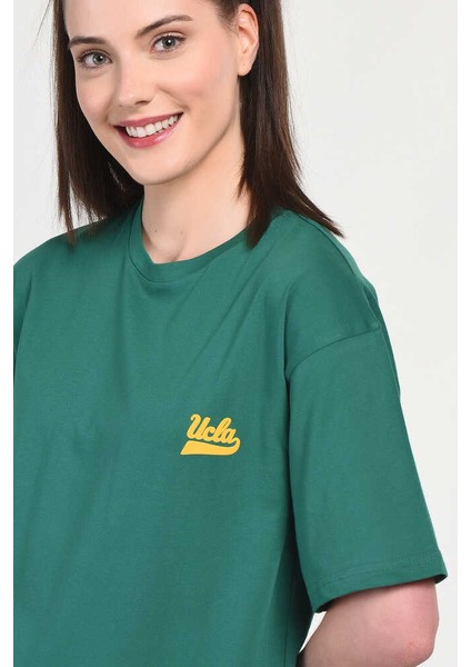 Paradıso Yeşil Bisiklet Yaka Baskılı Kadın Tshirt modelleri